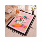 Alfombra de Piso con Estampado Unicornio para Niñas