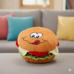 Peluche Cojín en forma de hamburguesa