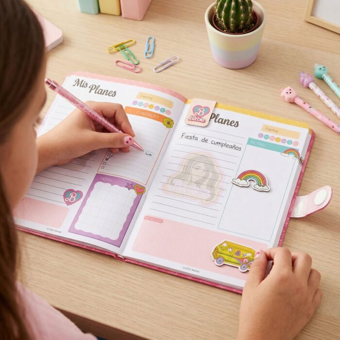 Agenda Imantada Kawaii Rosada Barbie - Imagen 4