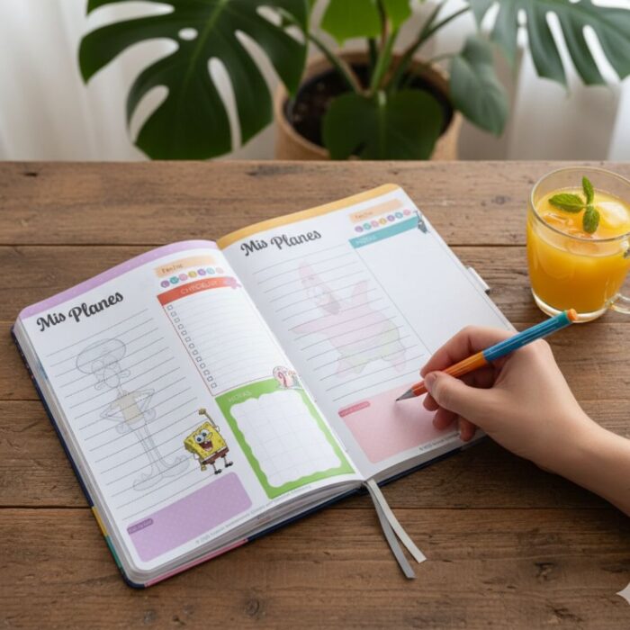 Agenda Imantada Kawaii Azul Bob Esponja - Imagen 4