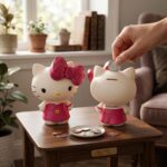Alcancía Kawaii De Resina Hello Kitty Rosado - Imagen 2
