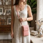 Bolso Cruzado Acolchado para Teléfono Rosado - Imagen 2