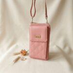 Bolso Cruzado Acolchado para Teléfono Rosado