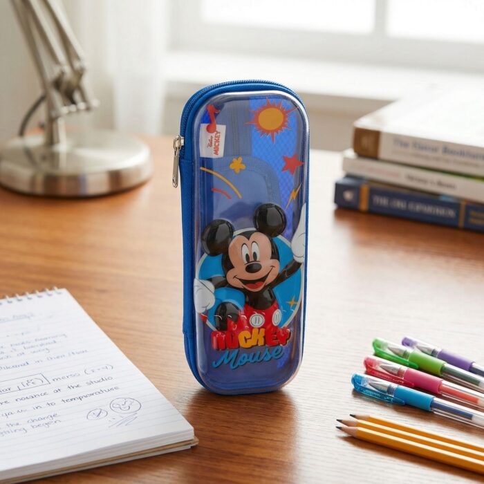 Cartuchera Escolar Kawaii Mickey Mouse Azul - Imagen 4