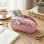 Cartuchera Kawaii Multi Compartimentos Rosado Pastel