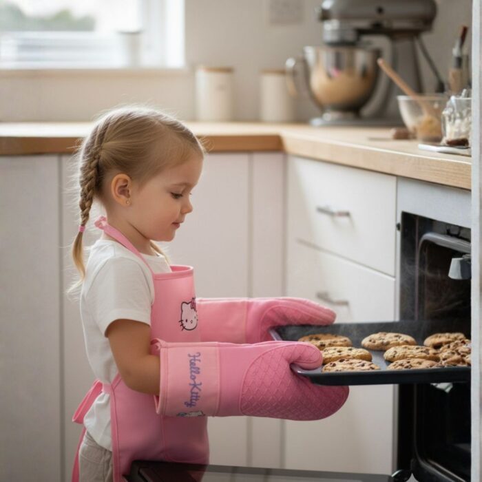 Guante de Horno Para Cocina Kitty Rosado - Imagen 4
