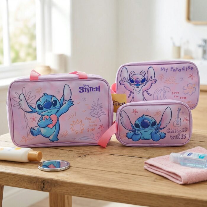 SET DE 3 NECESER ROSADO STITCH - Imagen 3