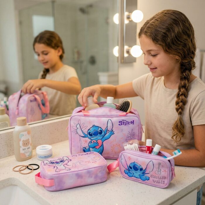 SET DE 3 NECESER ROSADO STITCH - Imagen 2