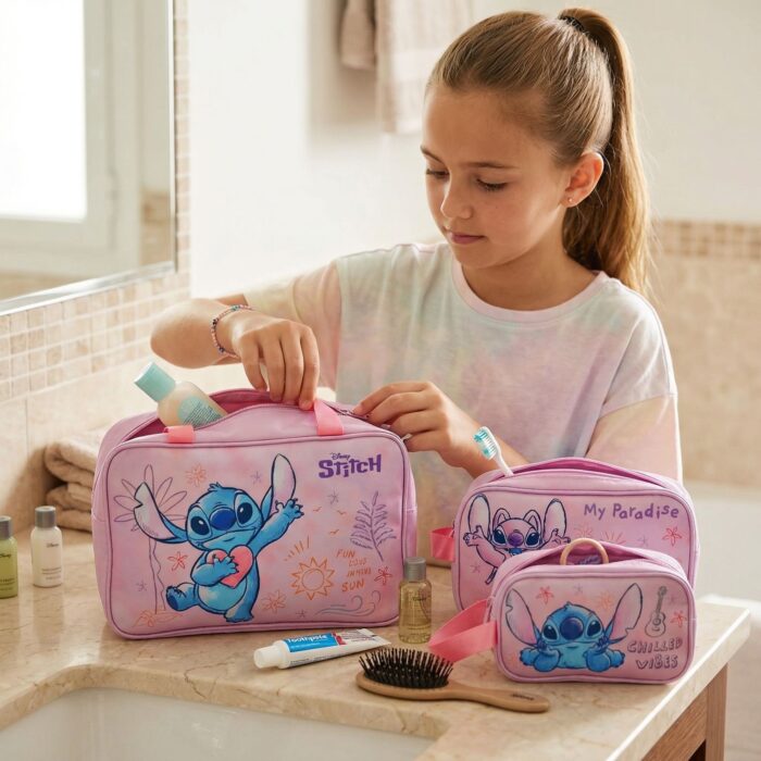 SET DE 3 NECESER ROSADO STITCH - Imagen 4
