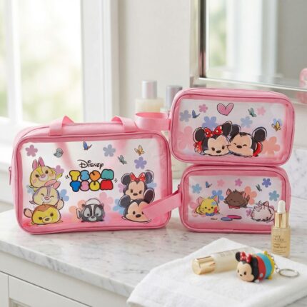 SET DE 3 NECESER FUCSIA MINNIE Y MICKY TSUM