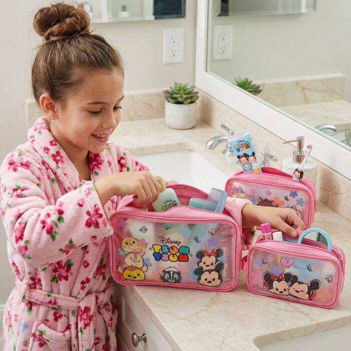 SET DE 3 NECESER FUCSIA MINNIE Y MICKY TSUM - Imagen 2