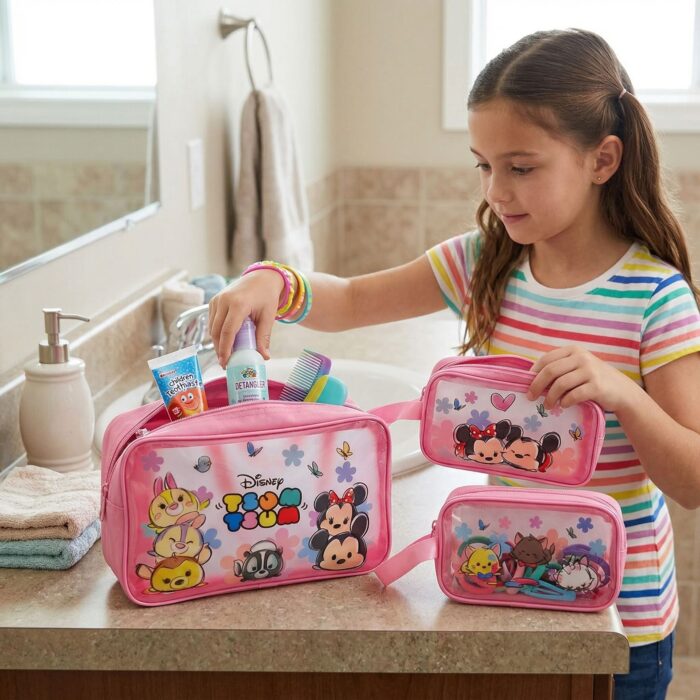 SET DE 3 NECESER FUCSIA MINNIE Y MICKY TSUM - Imagen 4