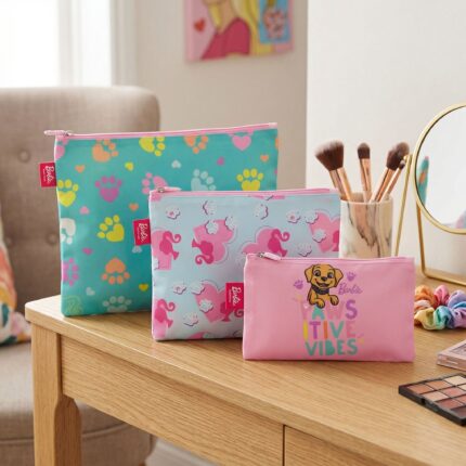 Set de 3 Estuches de Mano de Diseño de Barbie