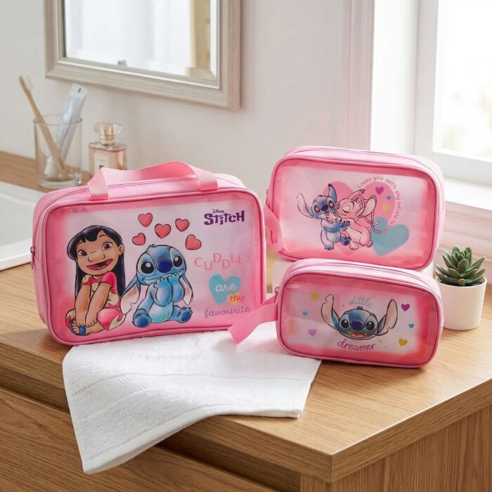 SET DE 3 NECESER FUCSIA LILO Y STITCH - Imagen 4