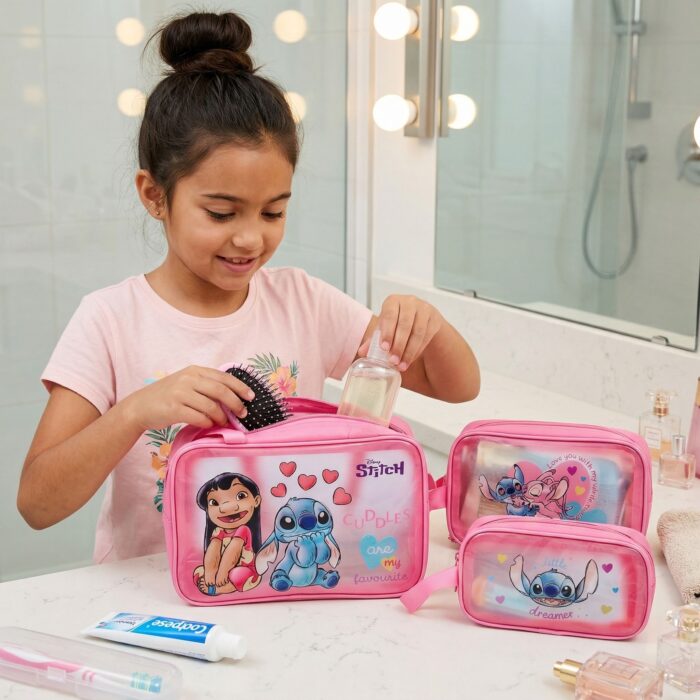 SET DE 3 NECESER FUCSIA LILO Y STITCH - Imagen 2