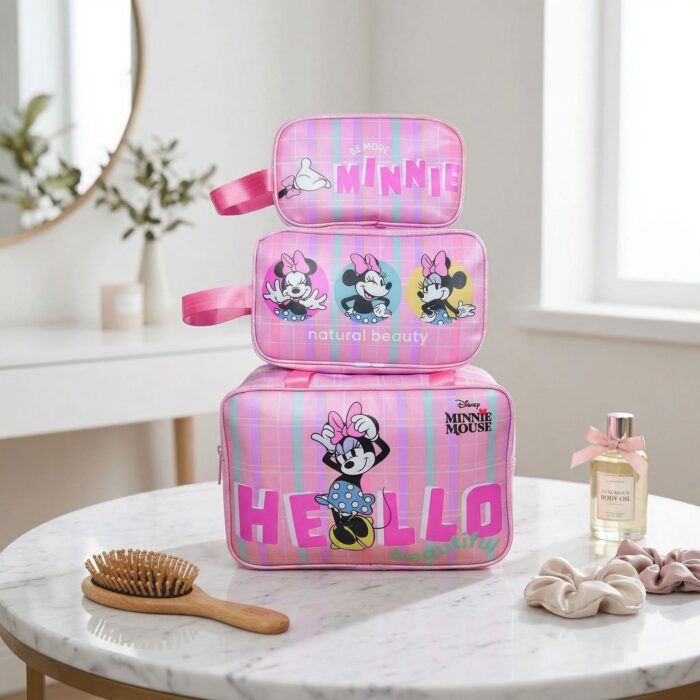 SET DE 3 NECESER ROSADO MINNIE HELLO - Imagen 4