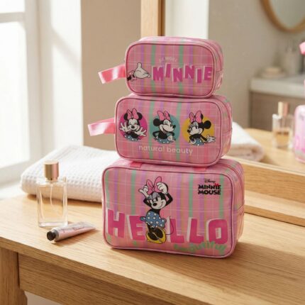 SET DE 3 NECESER ROSADO MINNIE HELLO