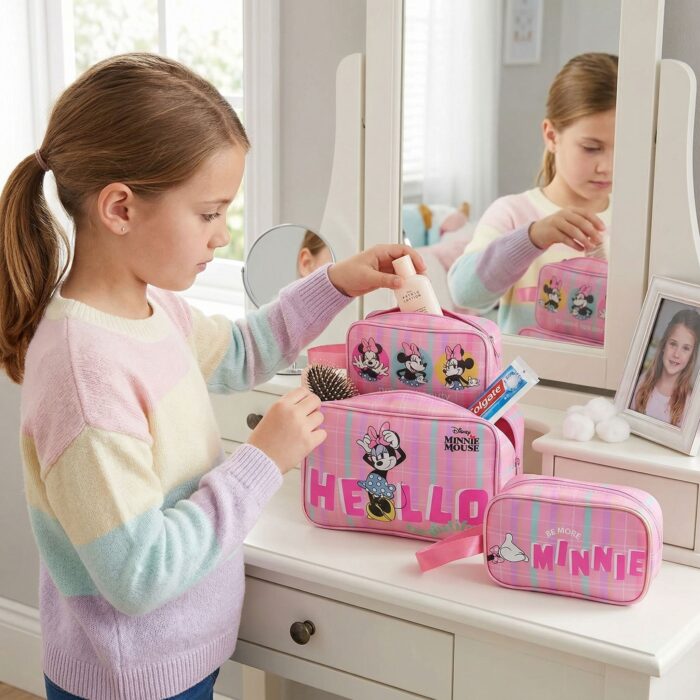 SET DE 3 NECESER ROSADO MINNIE HELLO - Imagen 2