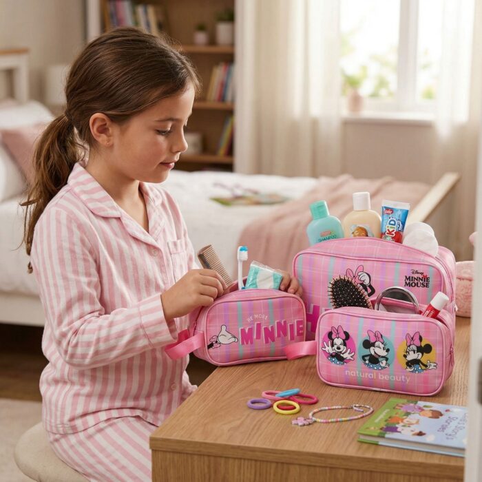 SET DE 3 NECESER ROSADO MINNIE HELLO - Imagen 3