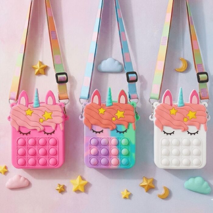 Pack de 3 Mini Cartera Morral Pop it Anti Estrés - Imagen 2