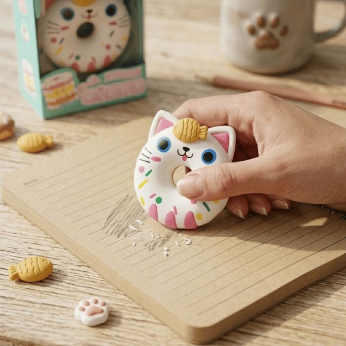 Goma Borrador En Forma De Dona Gatito - Imagen 2