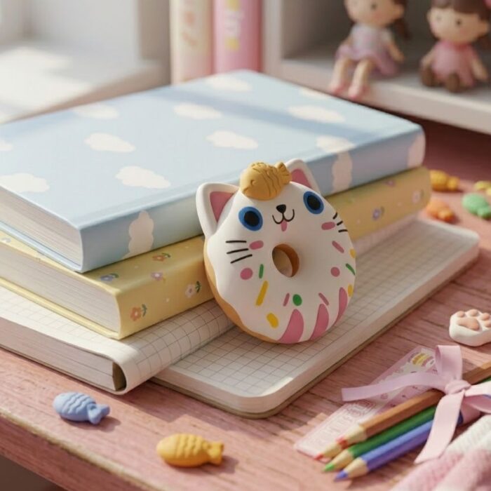 Goma Borrador En Forma De Dona Gatito - Imagen 4