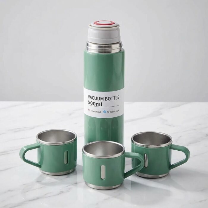 Termo de Acero Inoxidable con tazas regalo - Imagen 3