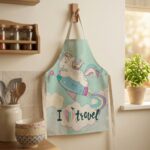 Mandil-Delantal para niños de Unicornio con Cohete