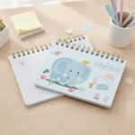 Libreta Elefante kawaii - Celeste