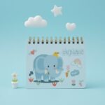 Libreta Elefante kawaii - Celeste - Imagen 3