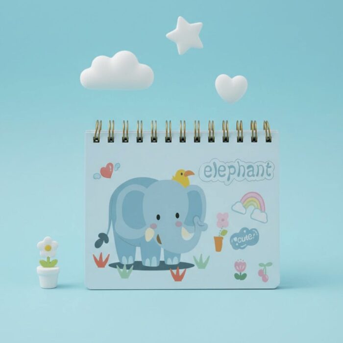 Libreta Elefante kawaii - Celeste - Imagen 3