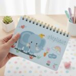 Libreta Elefante kawaii - Celeste - Imagen 4