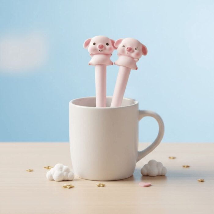 Lapicero Kawaii de silicona Perfumado - Chanchito - Imagen 2