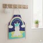 Mandil Delantal para Niños de Unicornio con Paisaje Nocturno