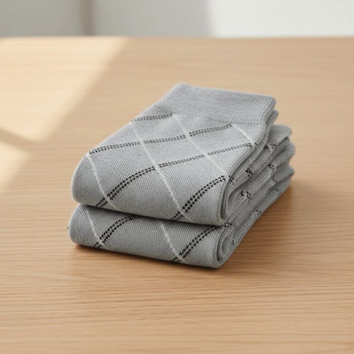Pack de 3 Medias de Vestir Hombre Gris y Celeste - Imagen 2