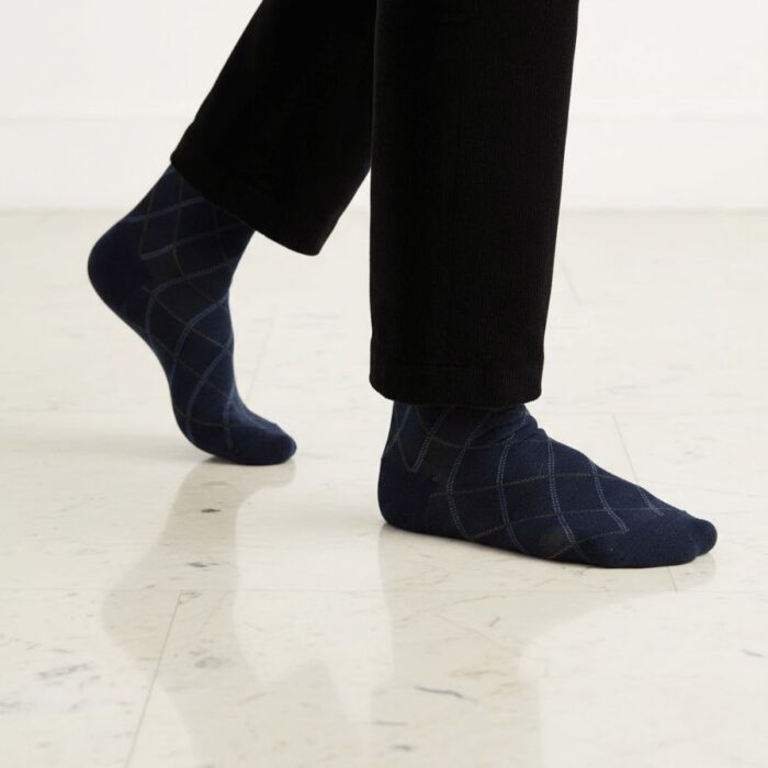 Pack de 3 Medias de Vestir Hombre  Azul - Imagen 4