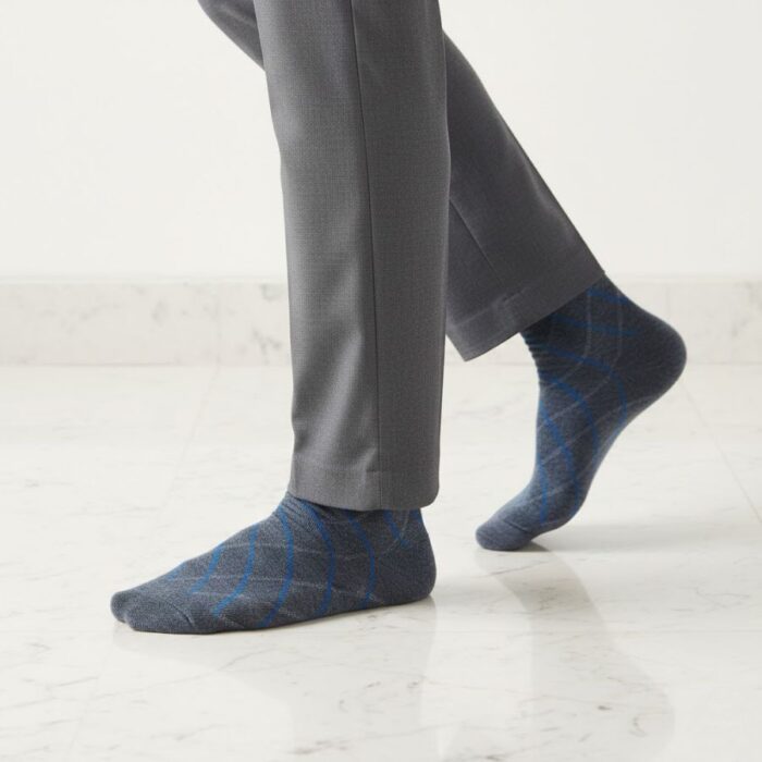 Pack de 3 Medias de Vestir Hombre Gris y Azul - Imagen 4