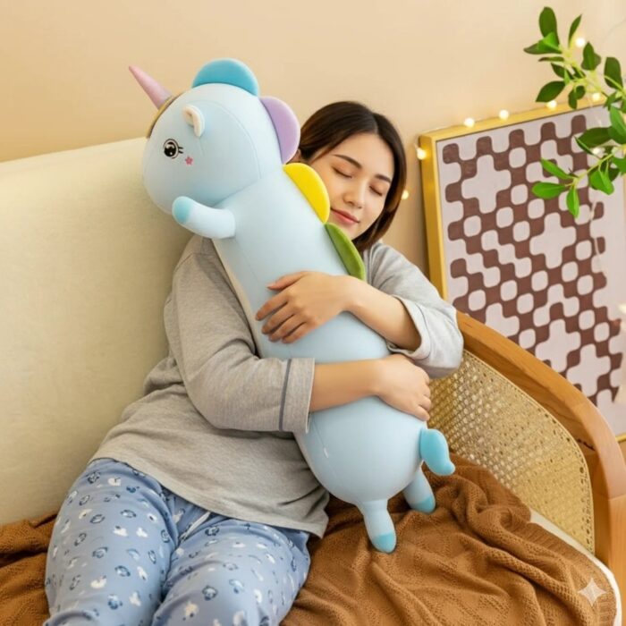 Peluche Alargado para Dormir Abrazados o como Almohada Unicornio - Imagen 4