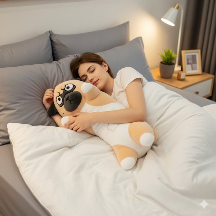 Peluche Alargado para Dormir como Almohada Bulldog - Imagen 2