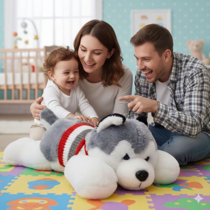 Peluche de Perro Siberiano Gigante - Imagen 2