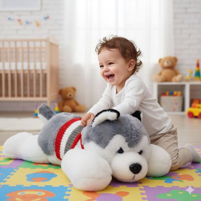 Peluche de Perro Siberiano Gigante - Imagen 4