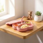 Set de Plato con cubiertos con temática de Gato - Rosa - Imagen 4