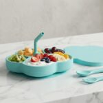 Set de Plato con cubiertos con temática de Gato - Turquesa - Imagen 2
