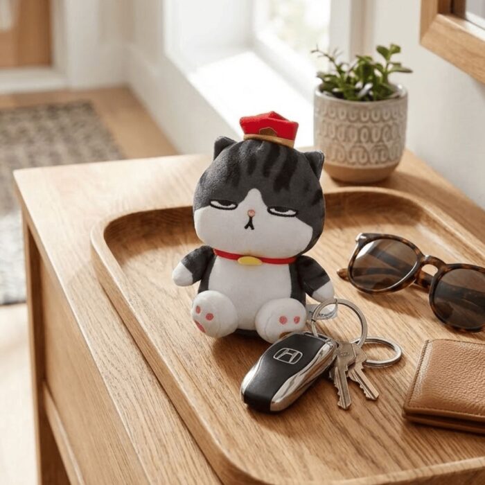 LLavero Peluche de Gato con Corona Perfumado - Imagen 4