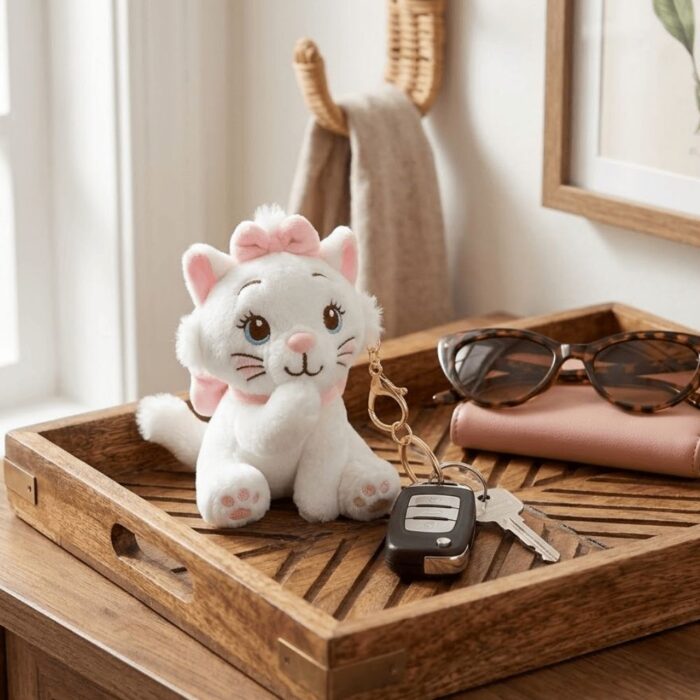 LLavero Peluche de Gata Rosa Perfumado - Imagen 4