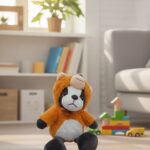 Peluche de Perro con Capucha de Oso