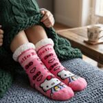 Media con Peluche Interno Rosa de Gatita