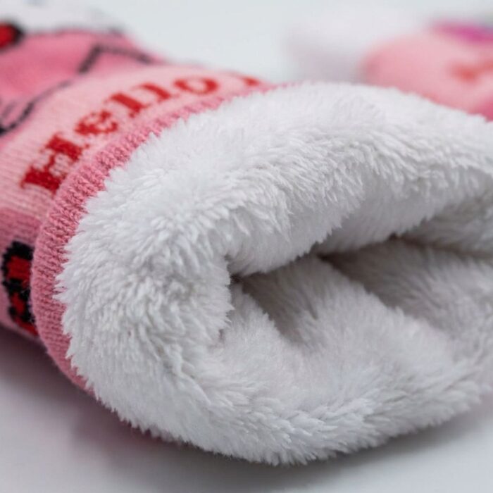 Media con Peluche Interno Rosa de Gatita - Imagen 4