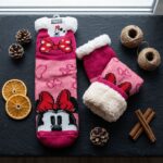 Media con Peluche Interno de Ratona Rosa