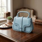 Cartera Morral de Color Celeste
